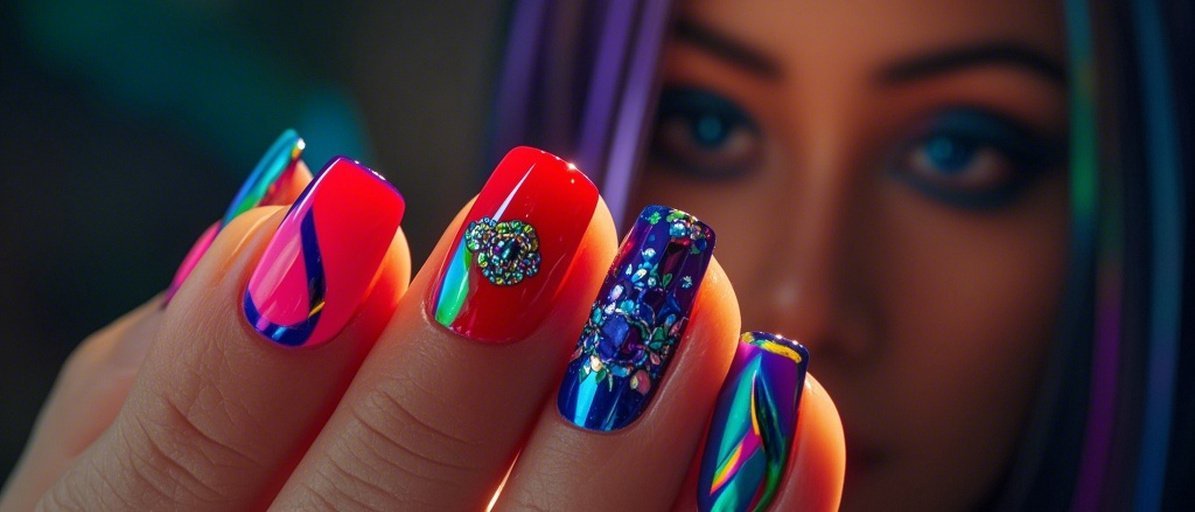 alt=Nail art and beauty with real people--
