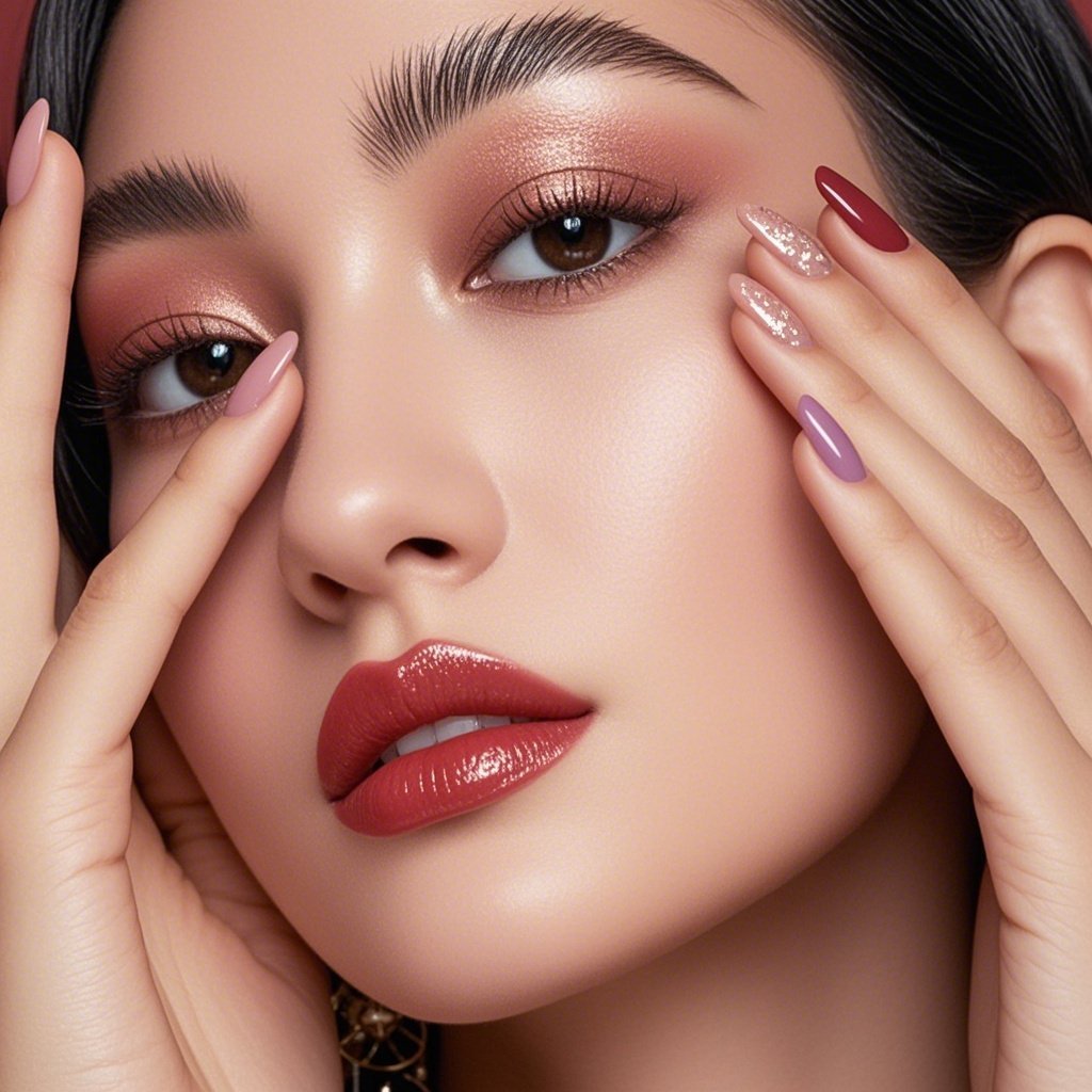 alt="professional makeup and nail matching" - Salon coordination example