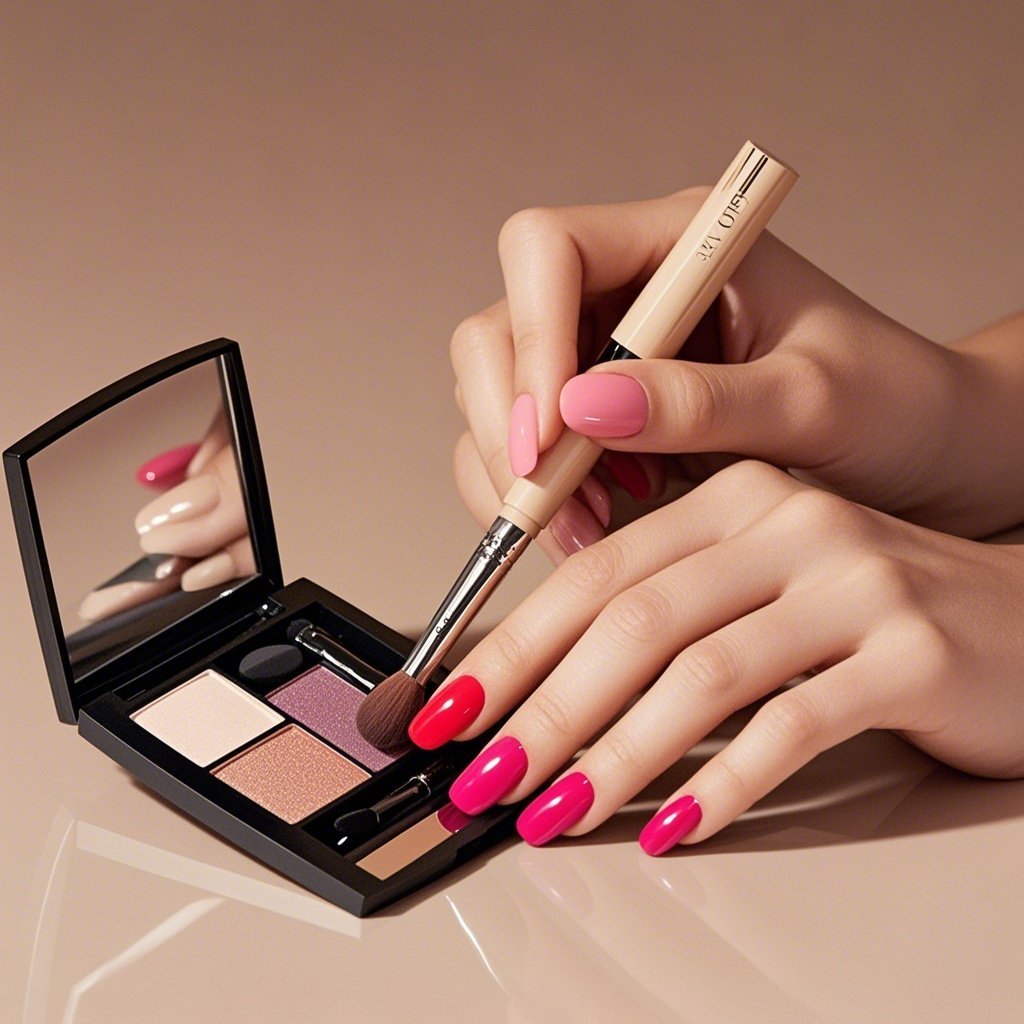 alt="match nails with makeup color wheel" - Color coordination diagram