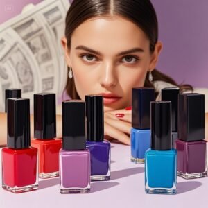2025's hottest nail polish colors displayed in bottles