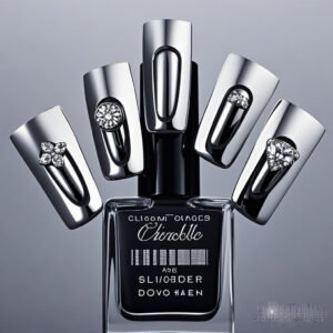 alt="chrome nails at home" – A step-by-step guide to achieving chrome nails.