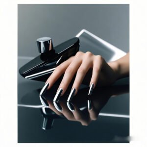 alt="chrome nails at home" – A step-by-step guide to achieving chrome nails.