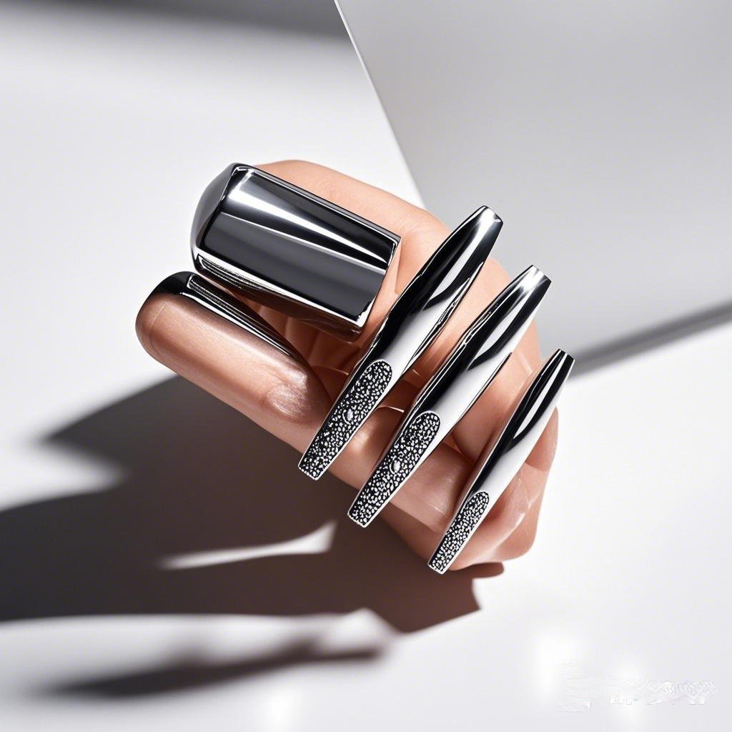 alt="chrome nails at home" – A step-by-step guide to achieving chrome nails.