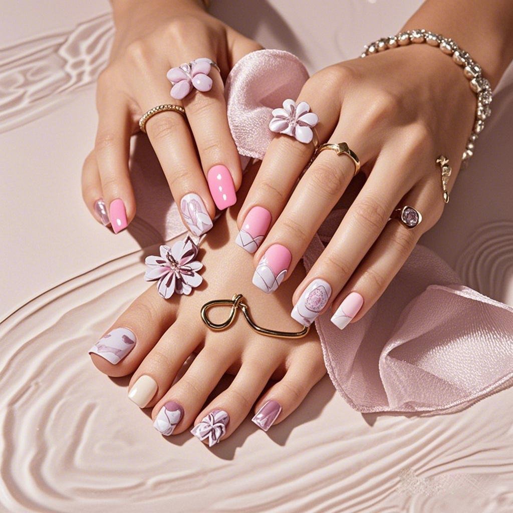 alt="easy and creative nail designs" – A collection of DIY nail art designs.