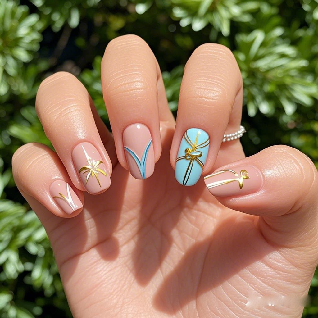 alt="easy and creative nail designs" – A collection of DIY nail art designs.