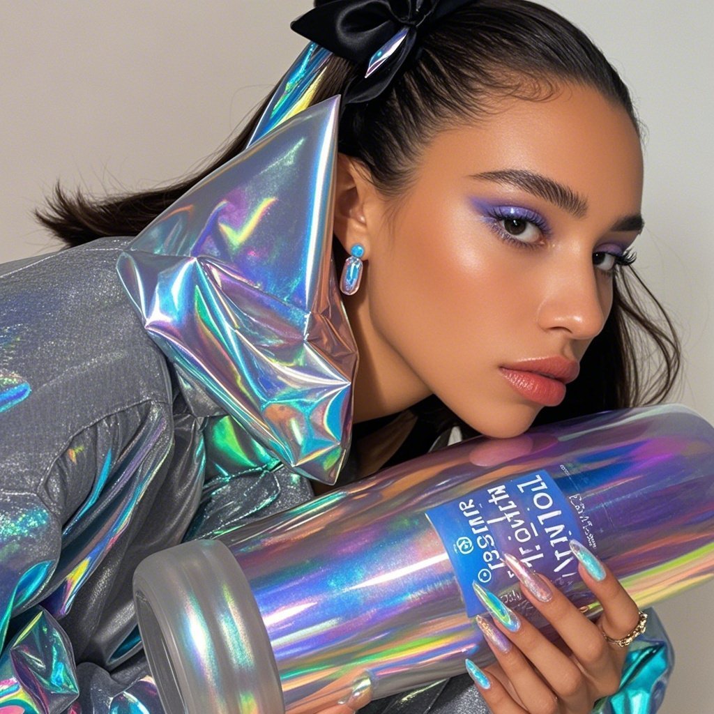 alt="holographic nails at home" – A guide to mastering holographic nail art.