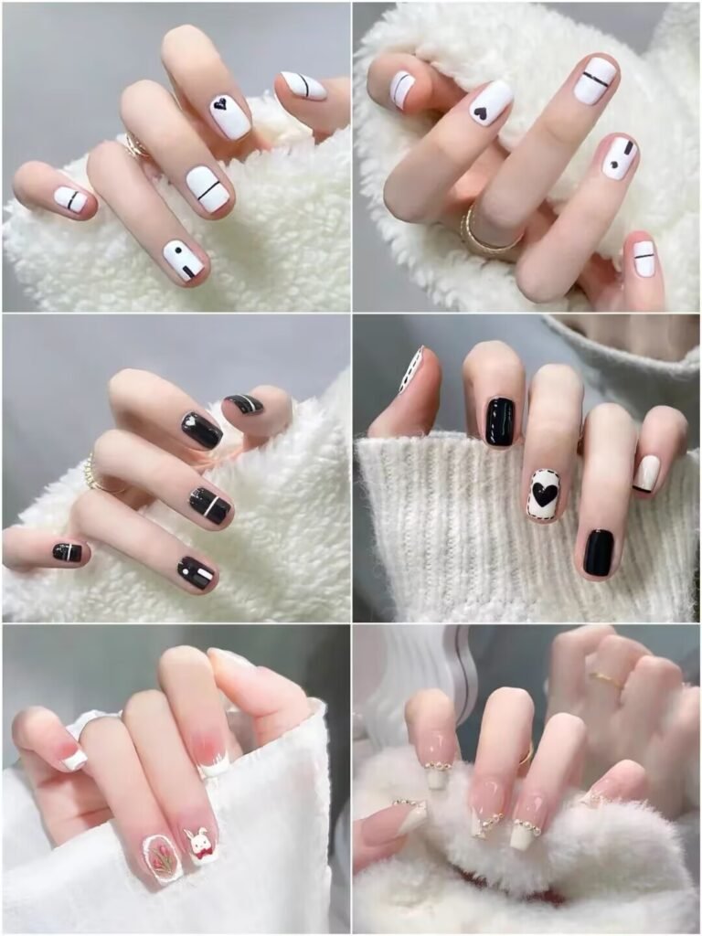 Summer nail designs 2025 : Graphic Impact
