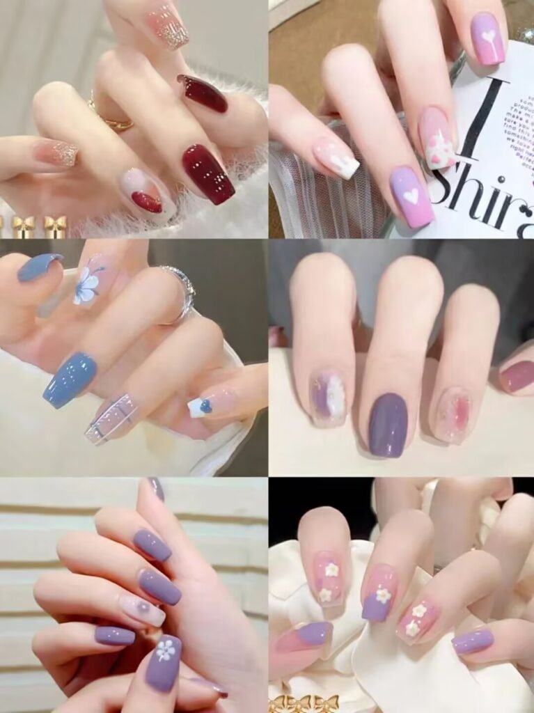 Summer nail designs 2025 :  Romantic Allure