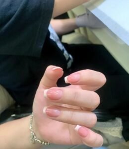 Mirror Chrome French Tips (High-Shine Workplace Manicure)