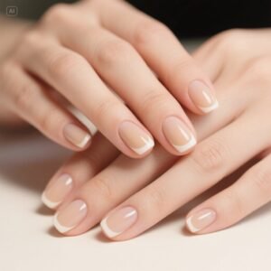 French manicure：(Whitening Manicure for Everyday Wear)
