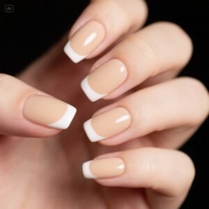 French manicure：(Whitening Manicure for Everyday Wear)