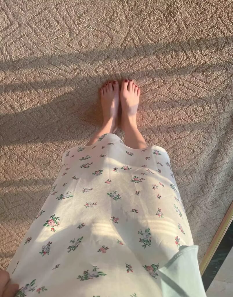 "minimalist white french toe nails with sandals 2025"