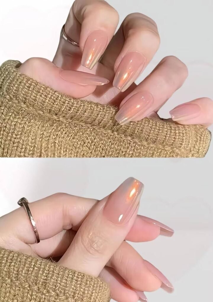 2025 Airy Nail Trends: Translucent gel collides with minimalism, showing a breathable gradient design.