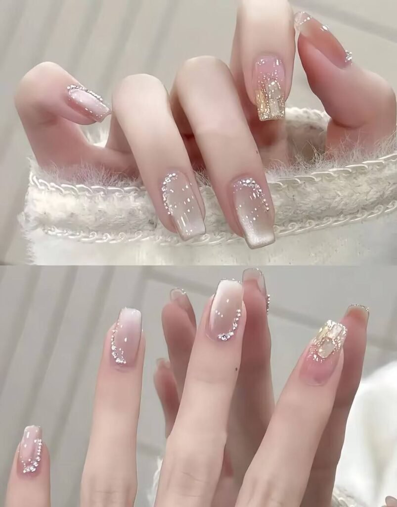 2025 Airy Nail Trends: Translucent gel collides with minimalism, showing a breathable gradient design.