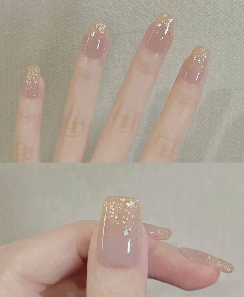 2025 nail trends short nails: Chic Short Nails with Minimalist Art, Neutral Tones & Metallic Accents. Perfect for Effortless Elegance! ✨ #ShortNails #NailTrends2025