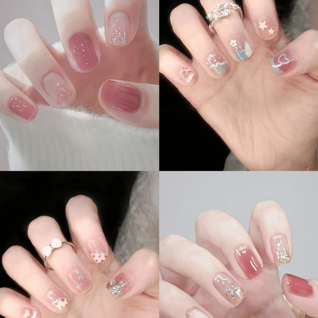 2025 Short Nail Trends: 6 Viral Designs to Slim & Whiten Fingers + Pro Tips 5 2025 short nail trends:Effortless Elegance for All Skin Tones