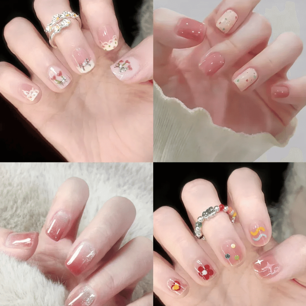 2025 Short Nail Trends: 6 Viral Designs to Slim & Whiten Fingers + Pro Tips 11 2025 short nail trends:Effortless Elegance for All Skin Tones