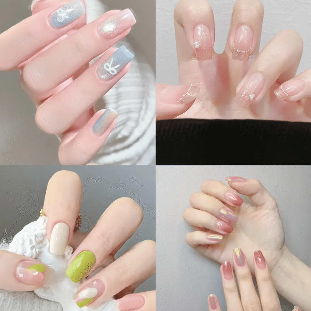 2025 Short Nail Trends: 6 Viral Designs to Slim & Whiten Fingers + Pro Tips 17 2025 short nail trends:Effortless Elegance for All Skin Tones