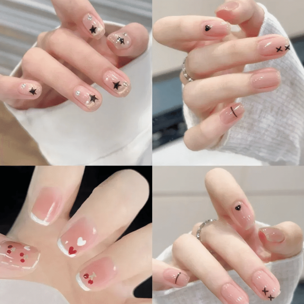 2025 Short Nail Trends: 6 Viral Designs to Slim & Whiten Fingers + Pro Tips 23 2025 short nail trends:Effortless Elegance for All Skin Tones
