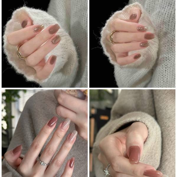 Dreamy Nail Designs 2025: Office-Approved & Hand-Whitening Styles from Seoul to NYC 20 "Dreamy Nail Designs 2025: pearlescent lavender nails with gold foil and minimalist line art, inspired by Seoul trends"