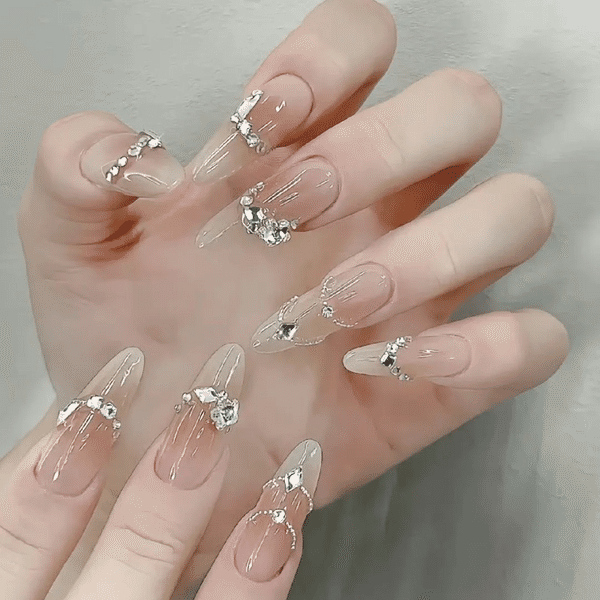 Dreamy Nail Designs 2025: Office-Approved & Hand-Whitening Styles from Seoul to NYC 12 "Dreamy Nail Designs 2025: pearlescent lavender nails with gold foil and minimalist line art, inspired by Seoul trends"