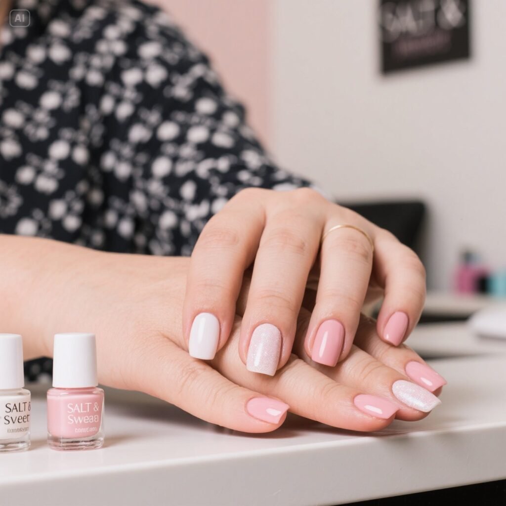 Salt and sweet manicure 2025："2025 trending salt and sweet manicure for workplace confidence"