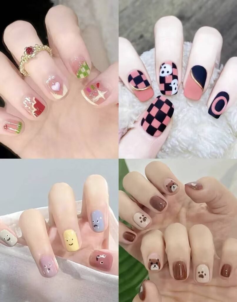 "Office Appropriate Nails: Minimalist Jellyfish Blue Design"