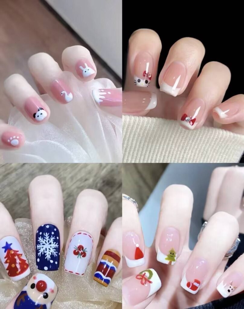 "Office Appropriate Nails: Minimalist Jellyfish Blue Design"