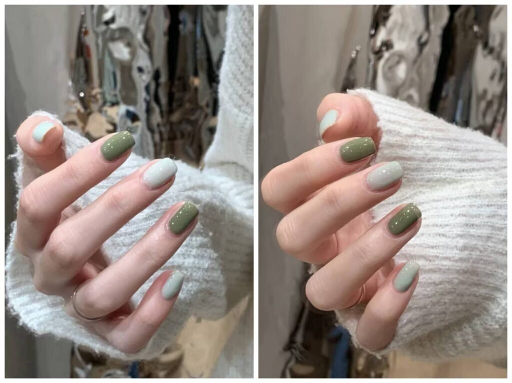 "Office Appropriate Nails: Minimalist Jellyfish Blue Design"