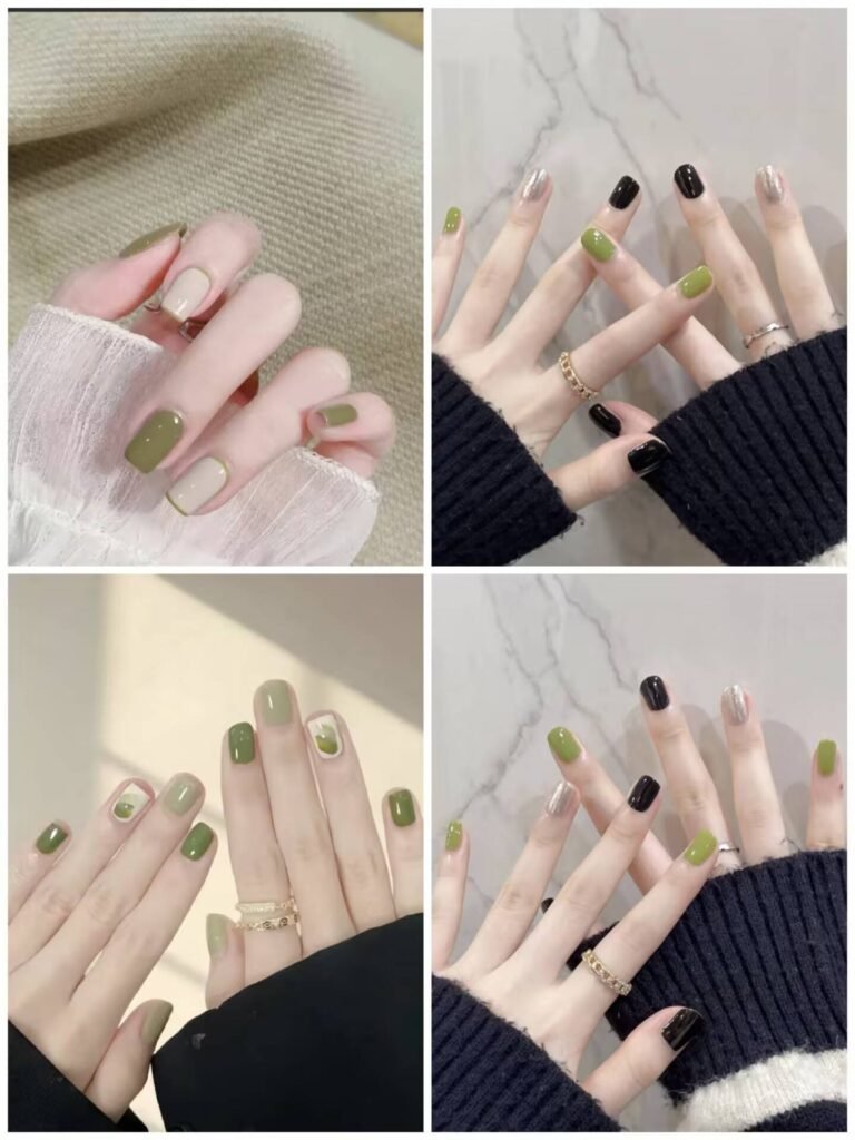 "Office Appropriate Nails: Minimalist Jellyfish Blue Design"