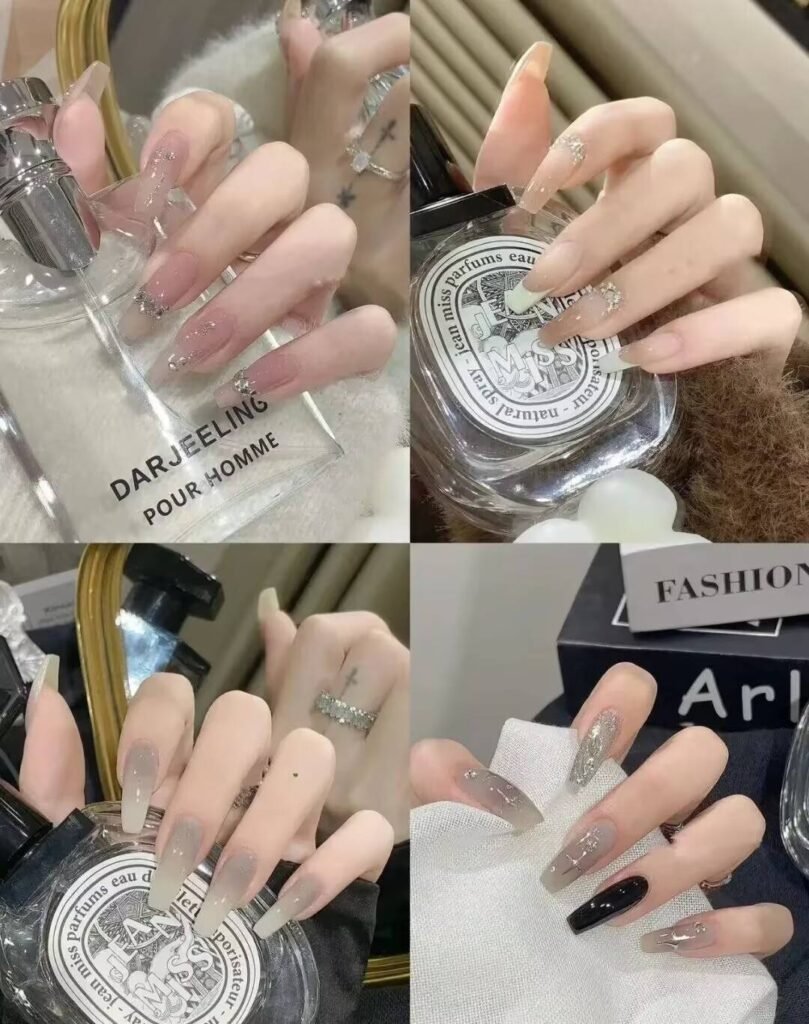 "Cream Shell White Pedicure with minimalist pearl finish - clean toe nail aesthetic" 