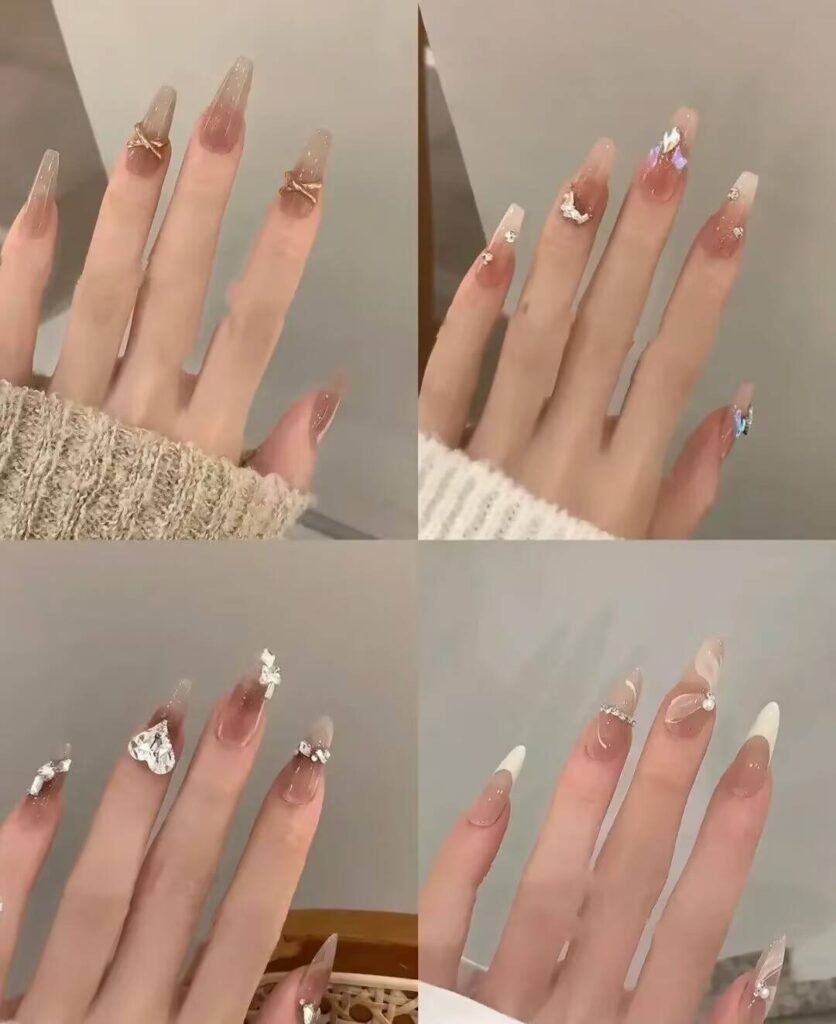  Pure Desire Fairy Nails:"Cream Shell White Pedicure with minimalist pearl finish - clean toe nail aesthetic" 