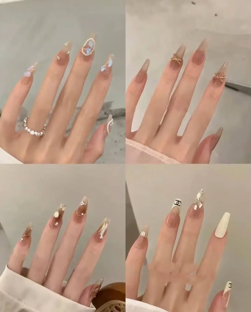 "Cream Shell White Pedicure with minimalist pearl finish - clean toe nail aesthetic" 