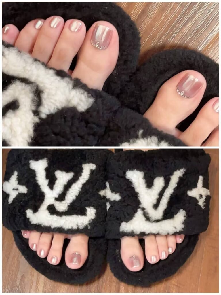 Ultimate Summer Pedicure Trends:"milky white minimalist pedicure with sandals"