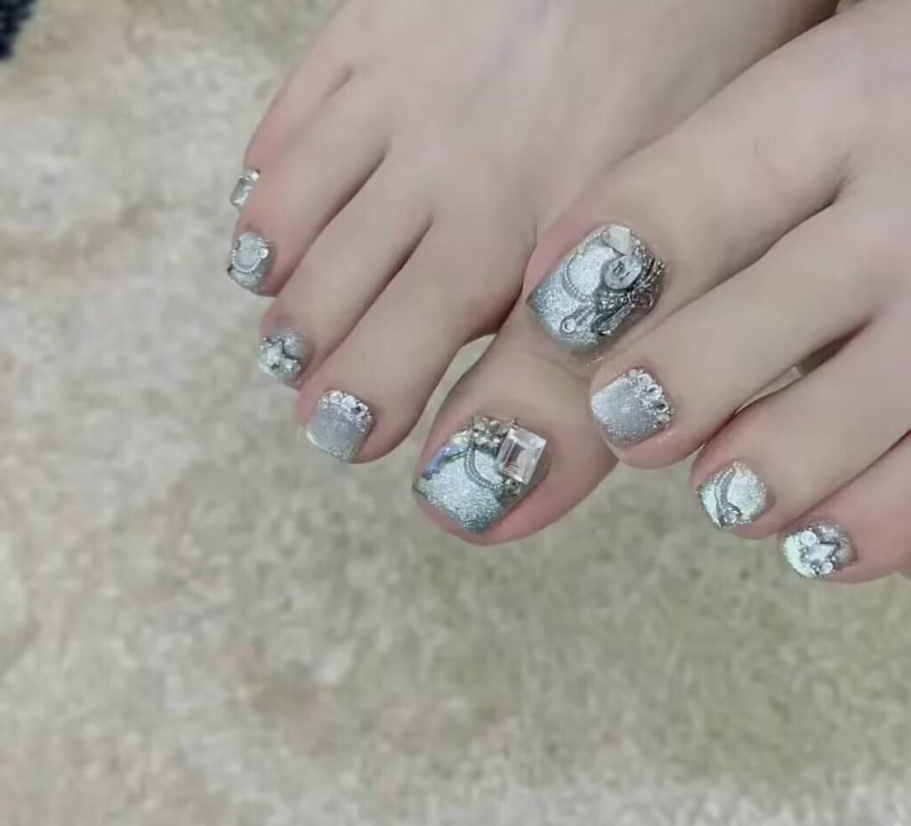 Ultimate Summer Pedicure Trends:"milky white minimalist pedicure with sandals"