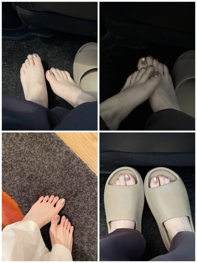Cozy and luxurious winter pedicure styles 2025 with rich jewel tones and frosty metallic details.