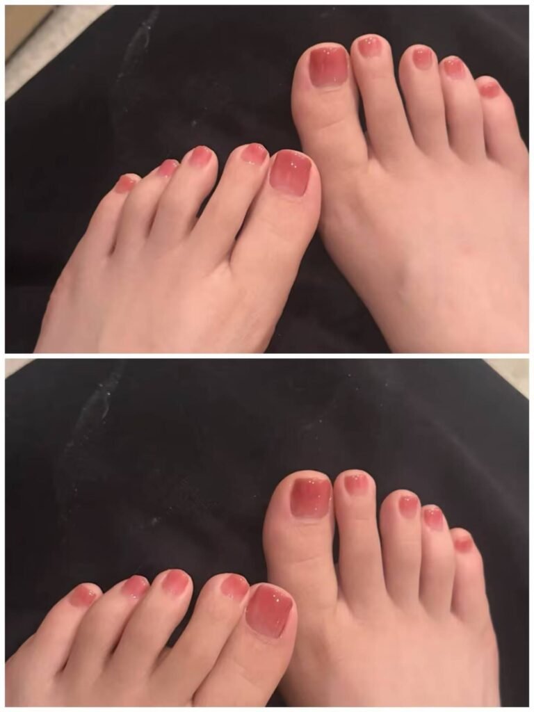 Cozy and luxurious winter pedicure styles 2025 with rich jewel tones and frosty metallic details.