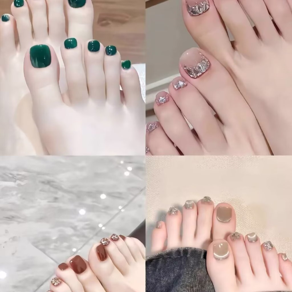 Modern aesthetic pedicure trends featuring soft pink French tips and floral accents on well-groomed feet