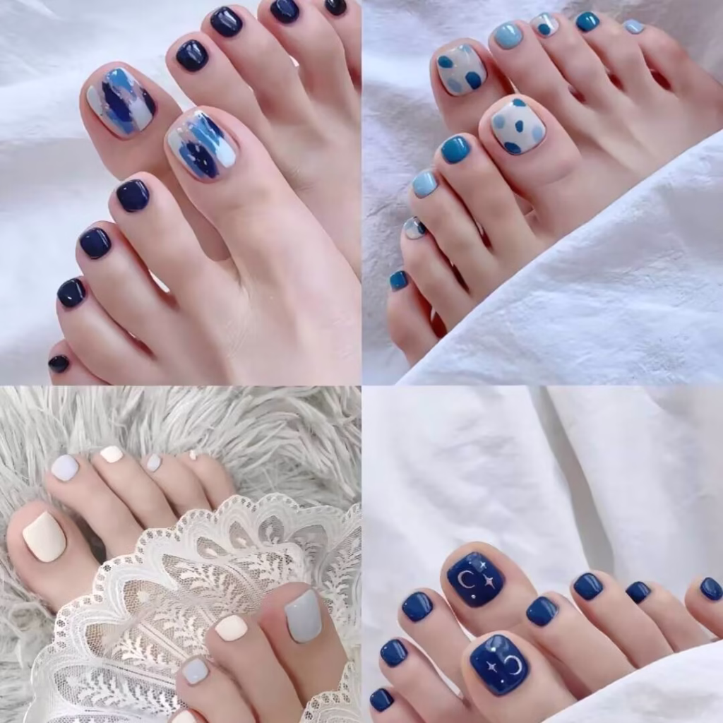 Modern aesthetic pedicure trends featuring soft pink French tips and floral accents on well-groomed feet